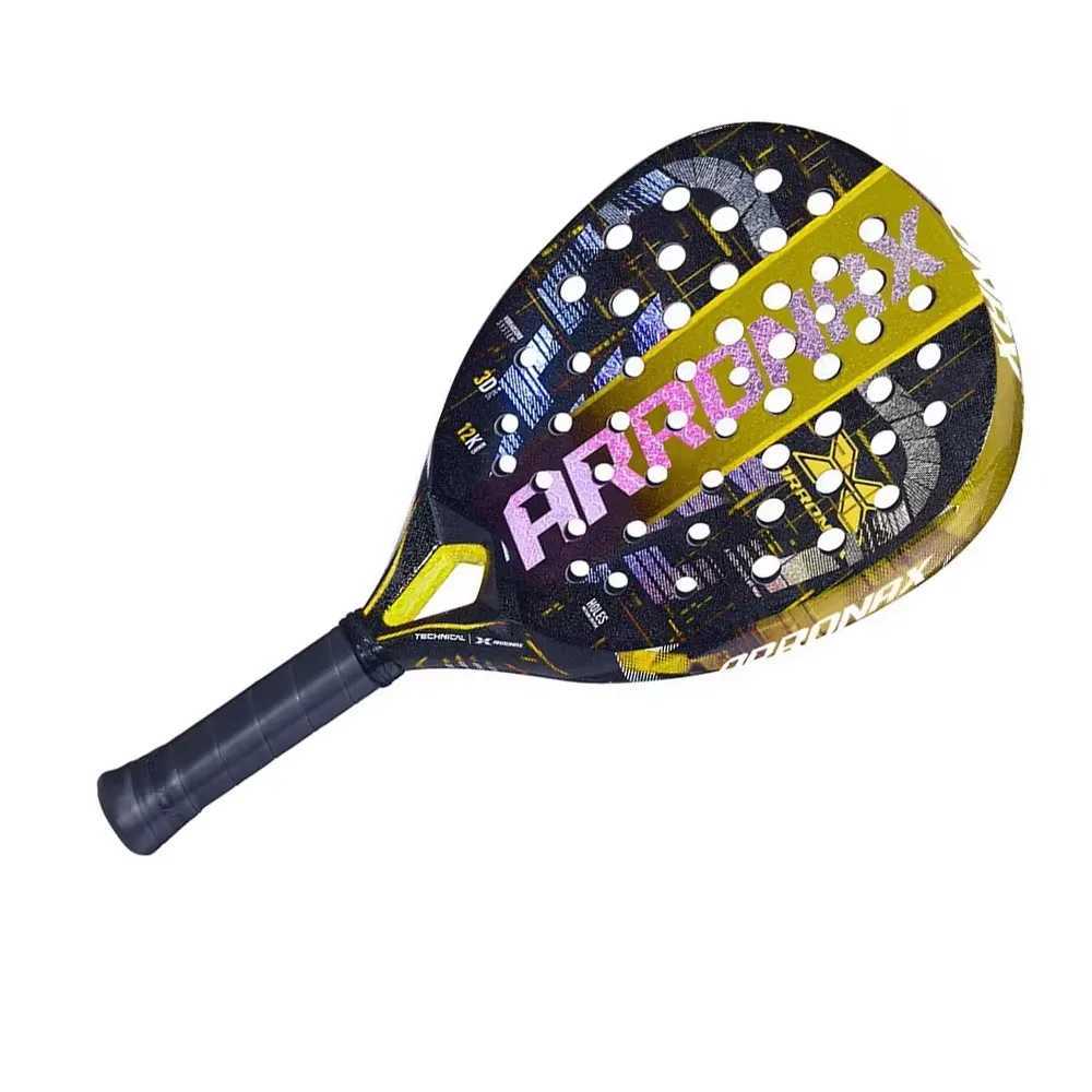 New Pala Padel tennis racket soft surface carbon fiber lightweight and fashionable EVA sports racket outdoor equipmentW241217