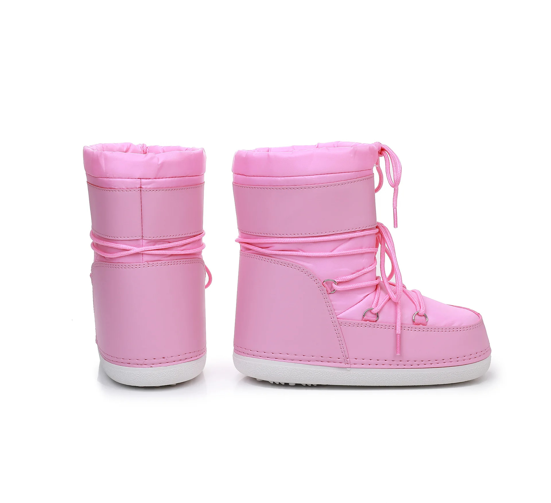 European Women's Waterproond Non-Slip Cloth Space 2024 New Platform Heels Short Tube Thickened Warm Snow Boots