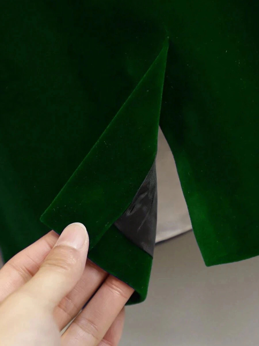 Boys formal velvet suit childrens birthday dress wedding party po piano retro costume childrens jacket pants tie set 241216