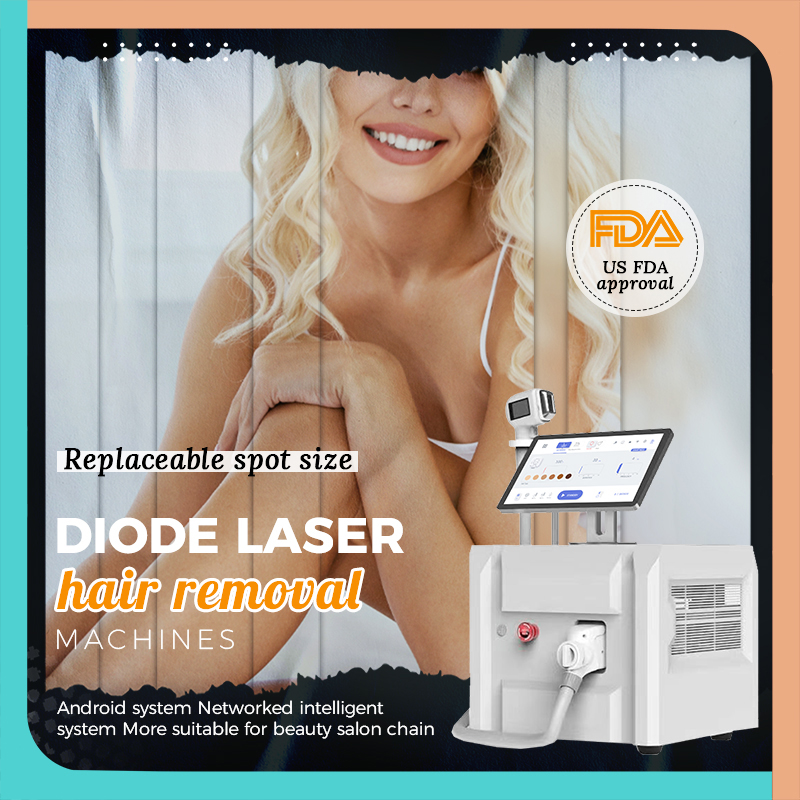 Professional Grade Diode Laser hair removal machine System for Effective Facial and Body Hair Elimination 1 years warranty logo customization