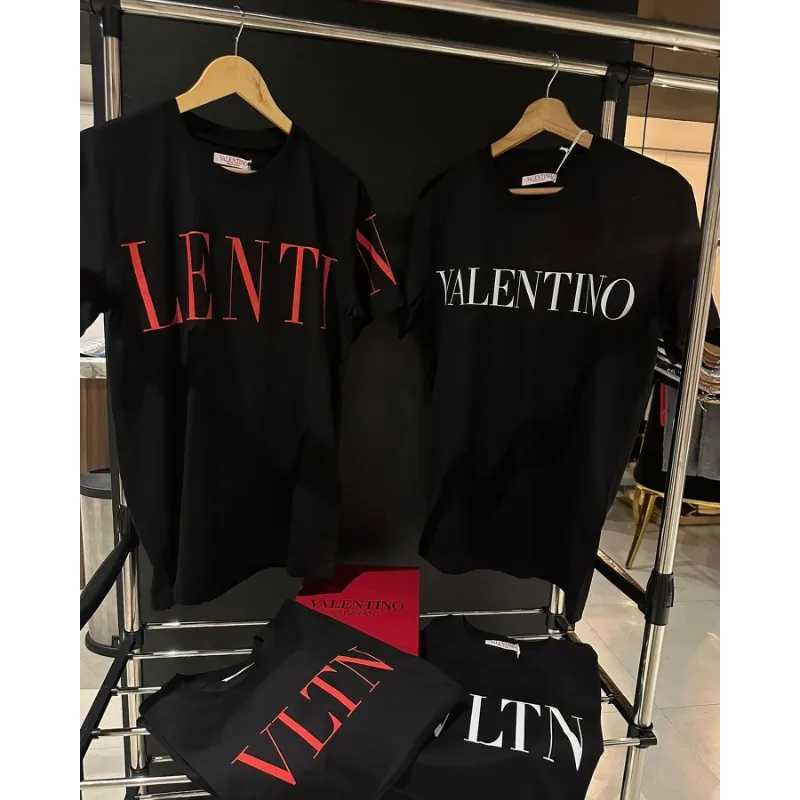 Women's T-Shirt Summer New Cotton Versatile Short Slved Mens Printed Letter Trendy Brand Casual T-shirt Round Neck Loose Top Ts S-4XL Y2412122D90