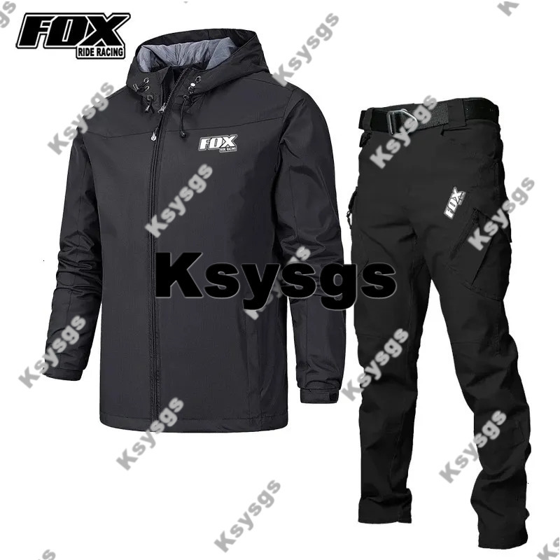 FOX RIDE RACING Cycg Jacket Men Trouser Suit Mtb Mountain Bike Windbreaker Waterproof Motorcycle Ksy956 Pants Kit Bicycle Clothing 240202