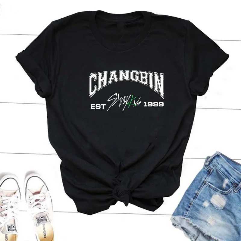 Women's T-Shirt Stray Kids Members T-Shirts Korean Strtwear Tshirt Kpop Concert Graphic T SKZ Bang Chan Changbin L Know Group Music Tshirt Y24121