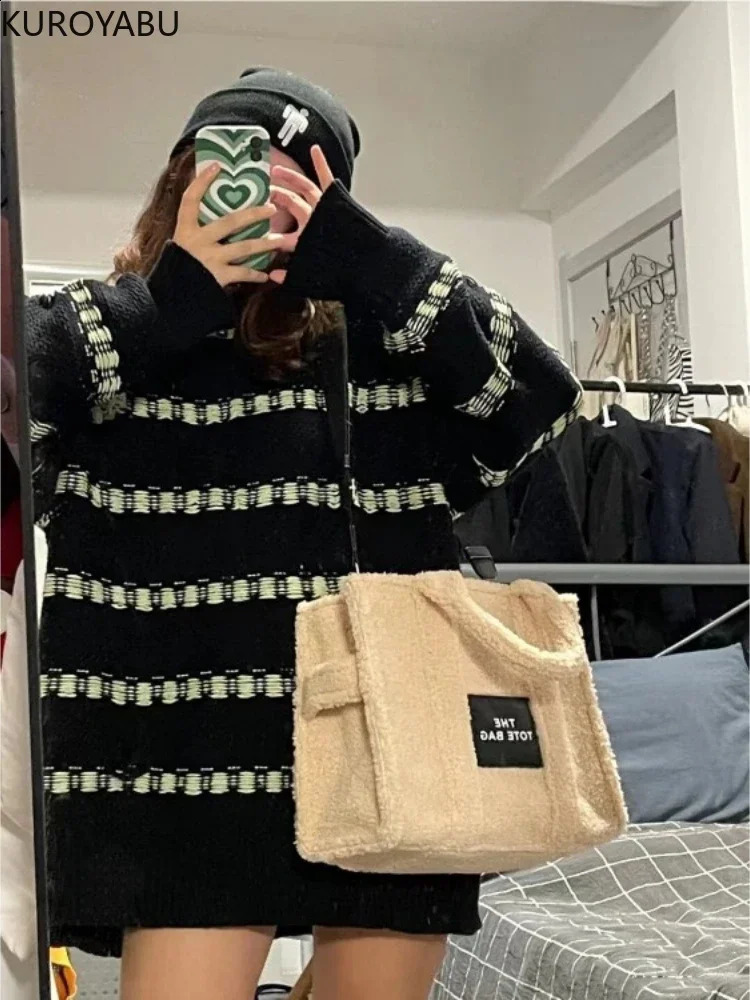 handbag cashmere Bolsas Para Mujeres large capacity cross body handbag travel top handbag casual fashion Y2k bag 241213