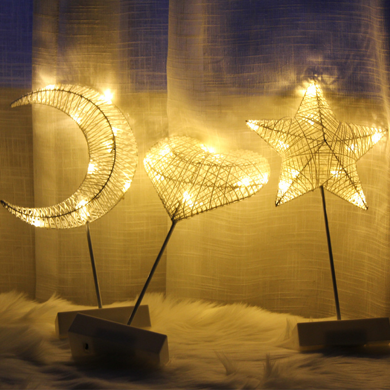 Festive Hollow Design LED Fairy Lights with Stars - Ideal for Holiday Celebrations