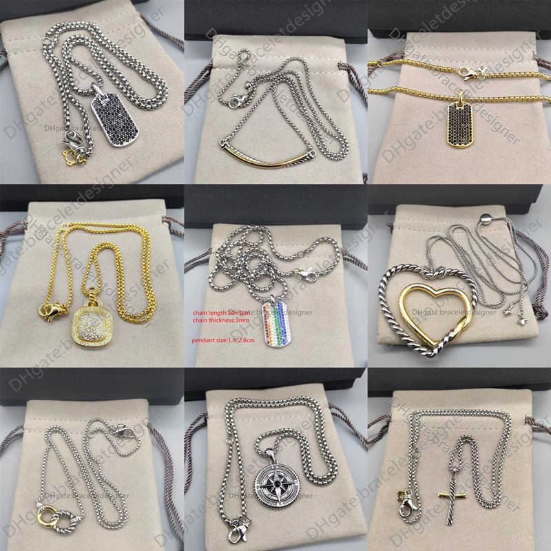 2025 Fashion Necklace Luxury Designer High Quality Exquisite Premium Cross Medal Brand Shape North Star Twisted Square Diamond Lovers Wedding Gift