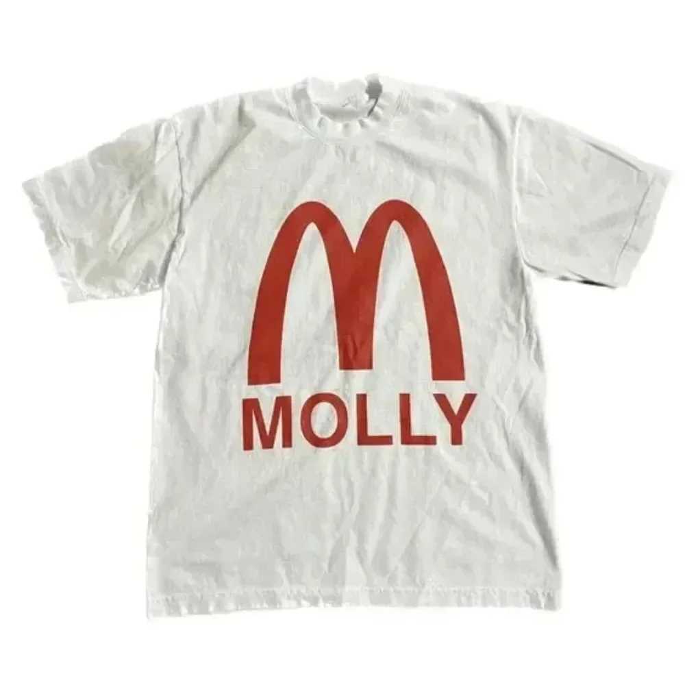 Women's T-Shirt 2025 Women T Shirt Hip Hop Punk Goth Tshirt Letter M Print Harajuku Summer Short Slve Emo Y2K Tops Oversized T-Shirt Clothing Y24