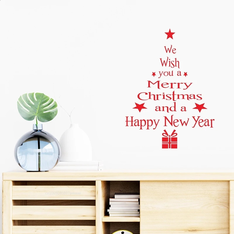Christmas Tree Window Clings Stickers for Glass Xmas Decals Home Decoration Holiday Decoration 2025 for Year Party 241213