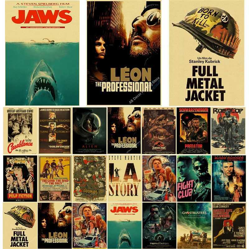 Classic Movie Poster Old Film Series Kraft Paper Posters Retro Wall Art Painting Bar Home Living Room Cinema Decoration PictureXJ2411216