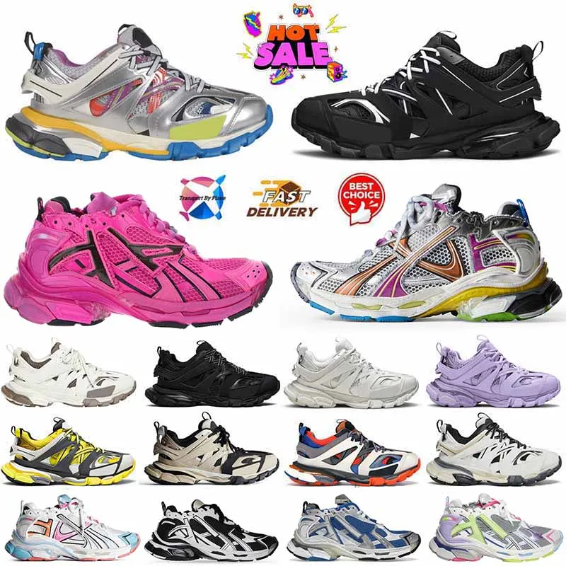 10A With box Womens Mens Casual shoes Runner 7.0 7.5 Track 3.0 LED Multicolor Black White Designer Shoes Bury Trainers Loafers plate-forme Paris Sneakers 36-45