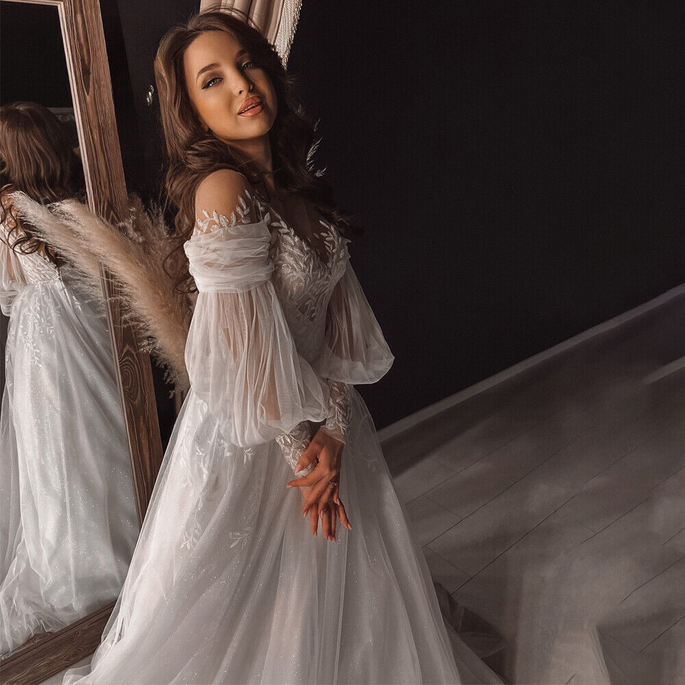 Crystals Beaded Wedding Dresses Cathedral Lace Appliqued Bridal Gowns Plus Size Empire Ball Robe De Mariage Weddings Gown 01 6660312