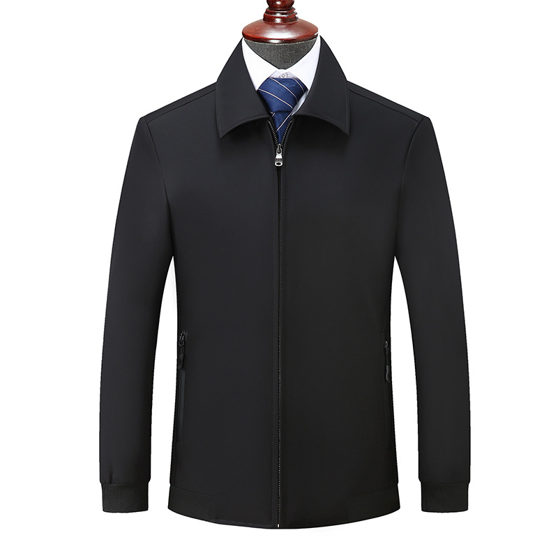 M11104 Lapel middle-aged men's jacket spring and autumn style middle-aged and elderly wear jacket casual tops