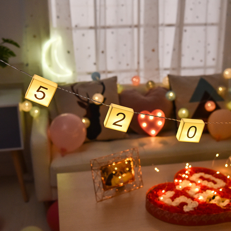 LED Letter Light Box String - Illuminated Puzzle Alphabet for Christmas Decor & Proposals