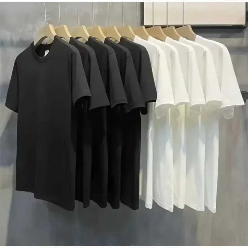 Women's T-Shirt Summer New Cotton Versatile Short Slved Mens Printed Letter Trendy Brand Casual T-shirt Round Neck Loose Top Ts S-4XL Y2412122D90