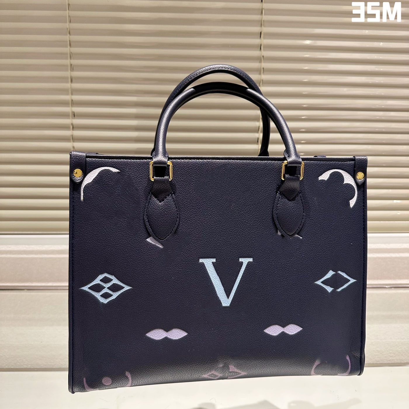 Luxury Onthego Tote Bag Embossed Flower Genuine Leather Large Capacity GM MM Fashion Women Shoulder Bags Handbag Lady Crossbody travel shopping Purse