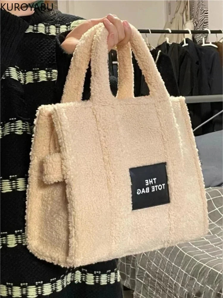 handbag cashmere Bolsas Para Mujeres large capacity cross body handbag travel top handbag casual fashion Y2k bag 241213
