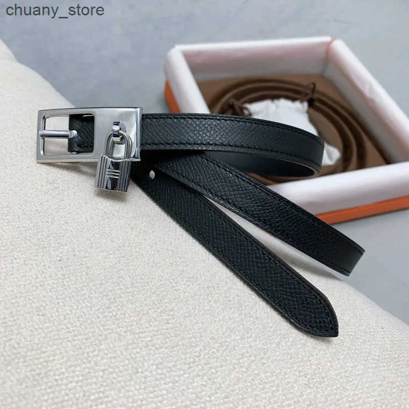 Belts Waist Decoration 1.3 Needle Buckle Strap Womens Fashion Leather Lock Strap Everything Correct Leather Exquisite Belt L240910