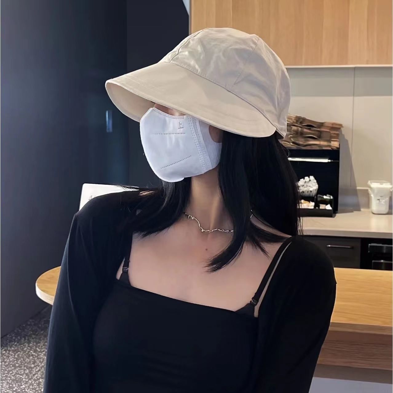 Designer hat duck tongue hat female summer large sun hat with Korean version of the fisherman hat UV sunscreen cap breathable thin section