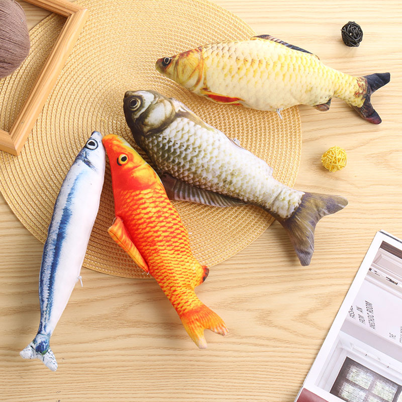 Update 2025 New Supplies, Simulated Pet Fish Teasing Cats To Grind And Bite, Plush Fish, Caip, Cat Toys, Wholesale Free Shipping