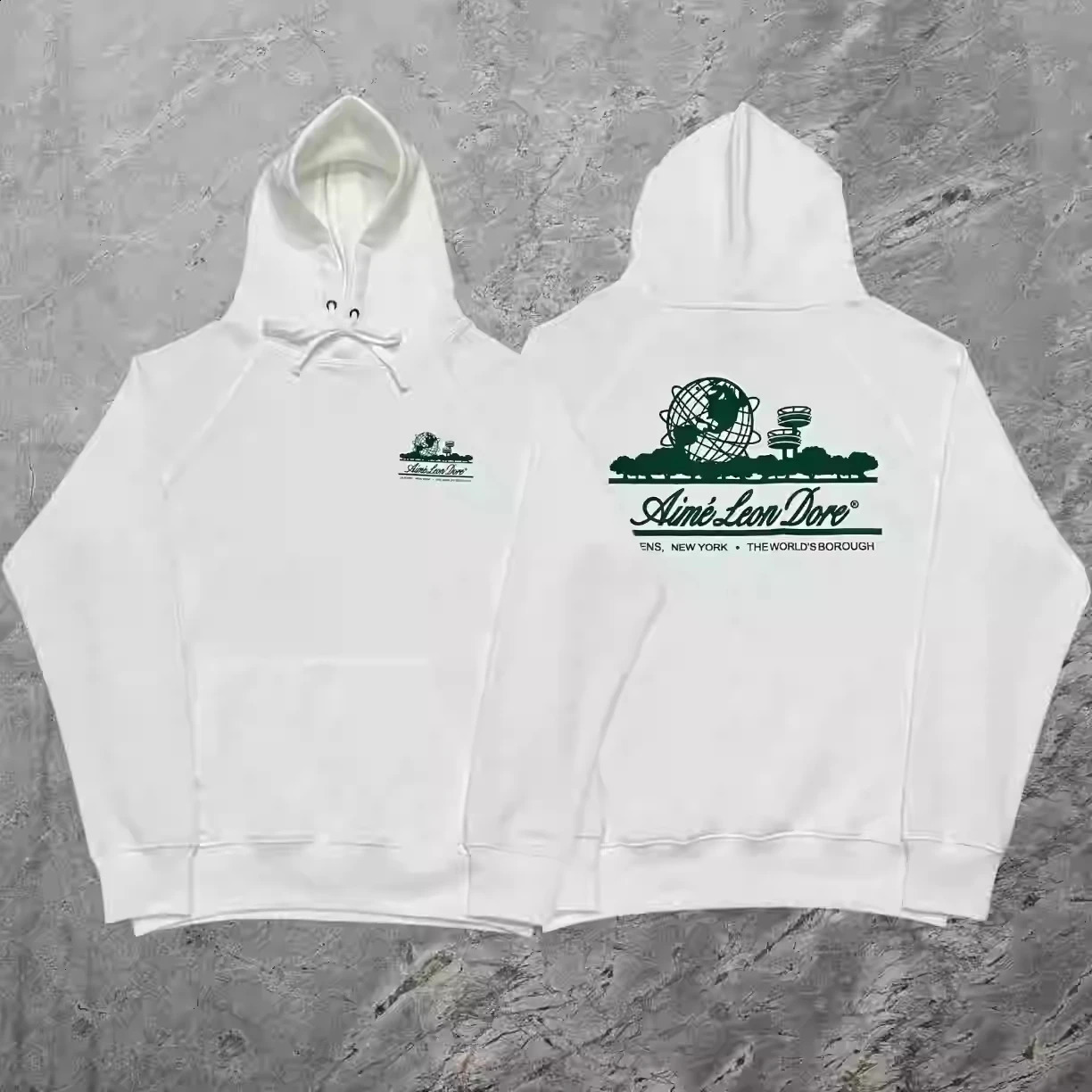 Classic Hoodie York Landmark Print Niche Fashion American High Street Quality Pure Cotton 241217