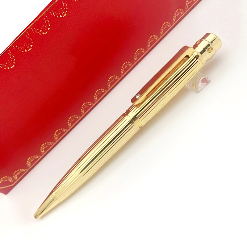 MOM High Quality CT Series Ballpoint Pens Gold Silver Writing Gift Santos De Luxury Office Supplies School Stationery Ink Smooth