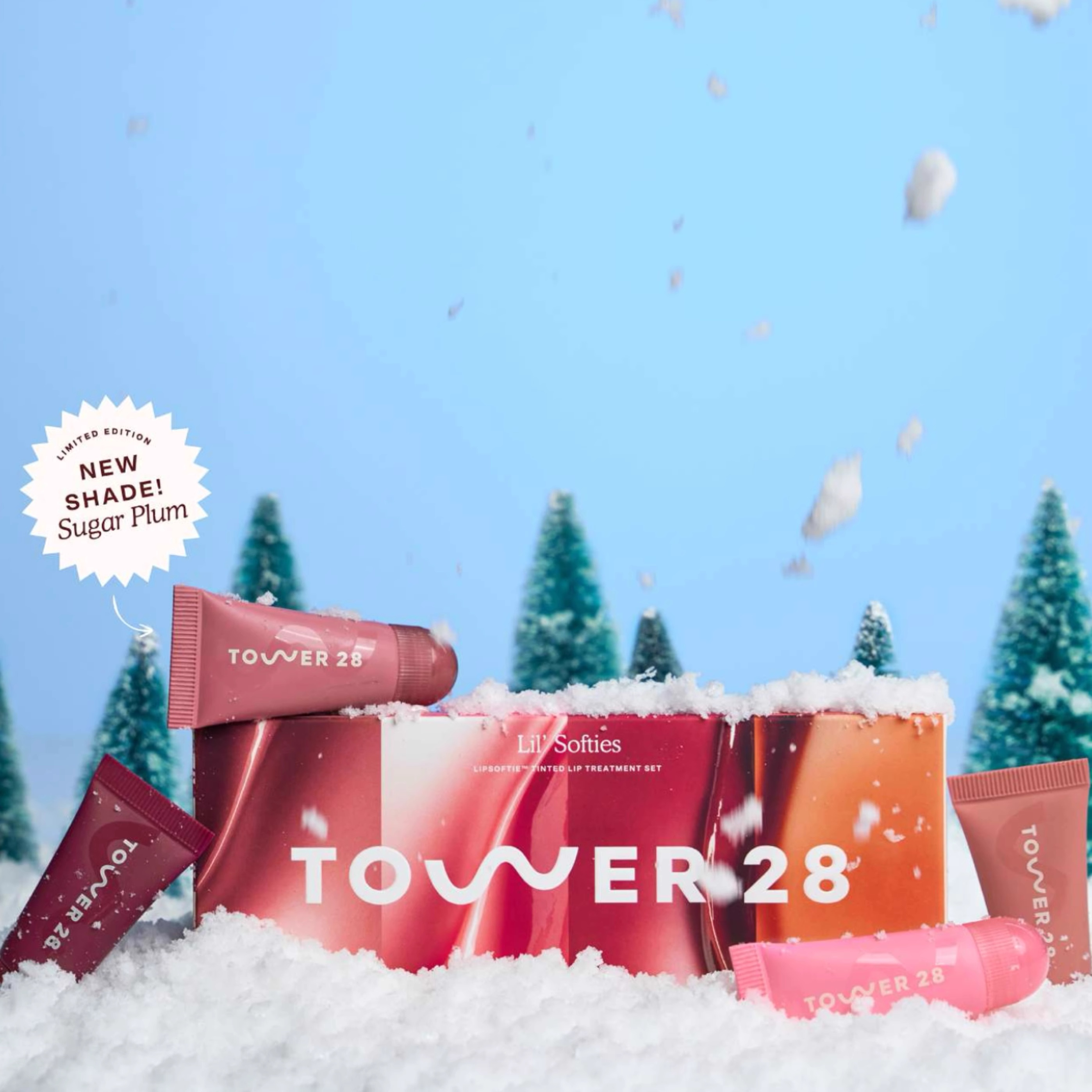 Tower 28 4 nourishing and moisturizing glass mirror shine gloss lasting easy to color lip glaze set