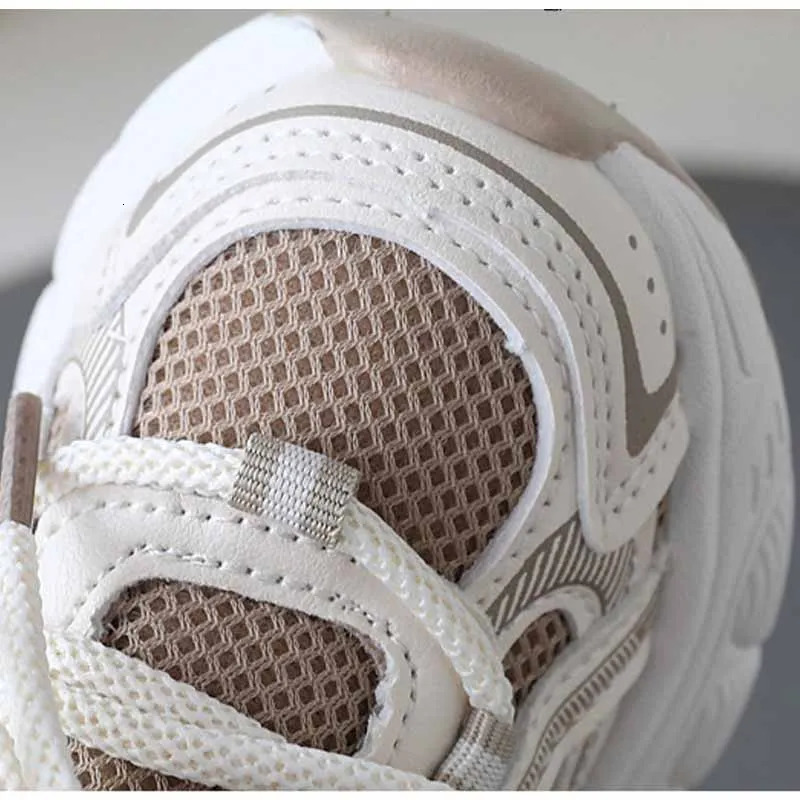 Autumn Boys Little White Shoes Spring and Autumn Girls Mesh Breathable Casual Running Shoes Childrens Sports Shoes 241216