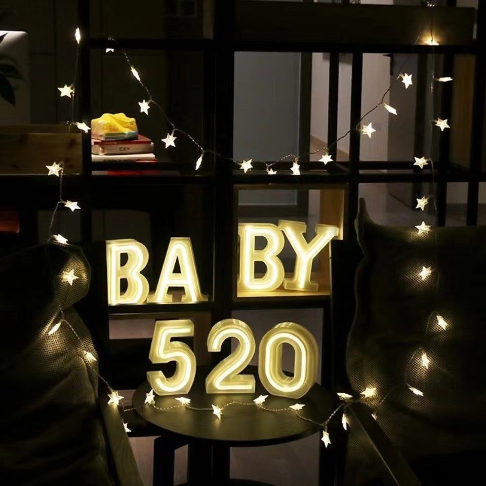 Alphabet LED Nightlight for Unique Celebrations - Customize for Engagement Parties, Weddings, Anniversaries