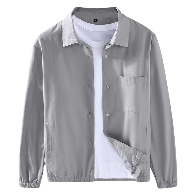 M12161 Solid color simple cotton jacket men autumn trend jacket men tops