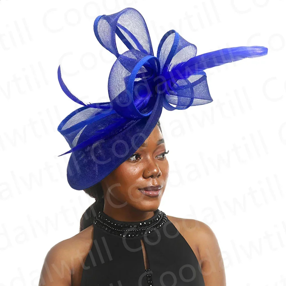 Bride Pillbox Red Fascinator Hat Femme Wedding Chapeau Women Formal Event Tea Millinery Cap Feather Royal Ascot Race Headpiece 241217