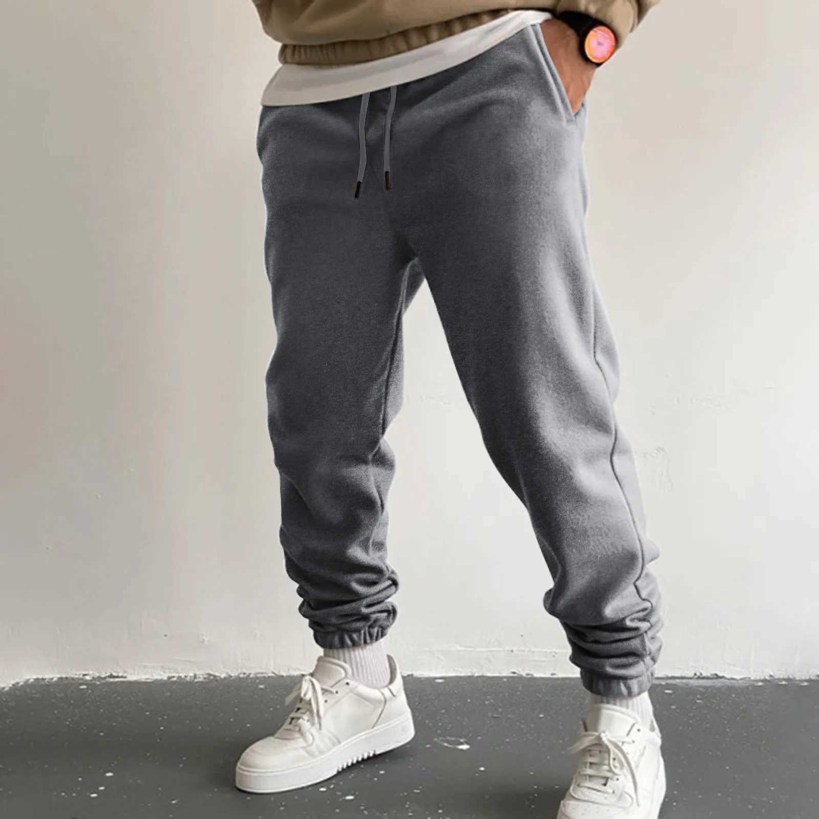 High Quality Mens sports pants solid color sports pants white tracksuit luxury Y2k Trouser straight runner summer plus size Pantalones T241217