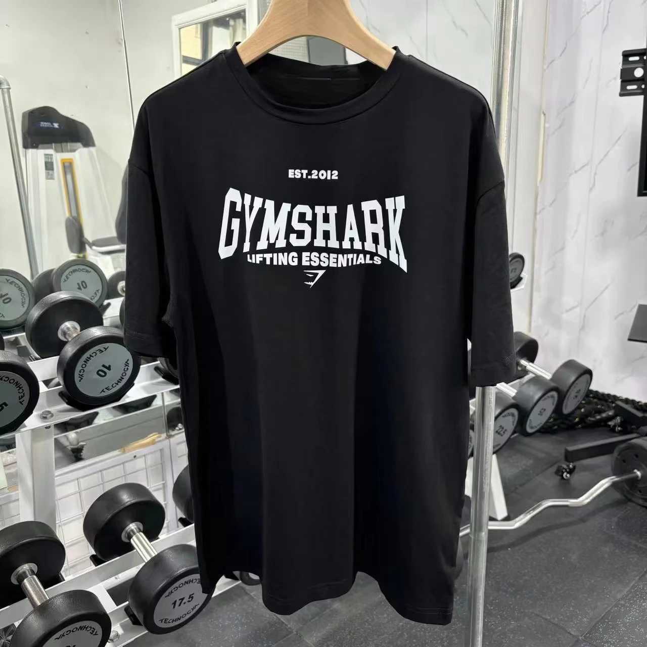 Women's T-Shirt Womens 2025 Summer Gym Cotton Men Women Muscular Graphic Fashion Casual Short Slve Strtwear Classic Print New Arrival Y241212H6IJ