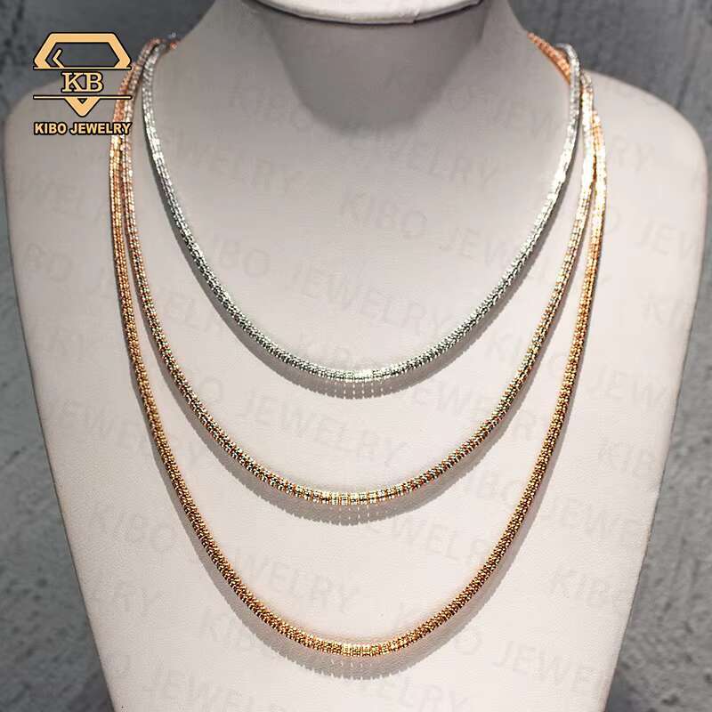 Moon Ice Chain Shiny Iced Out Sier Gold Plated Wholesale S Fashion Necklaces Chains For Mens Bracelet Jewelry