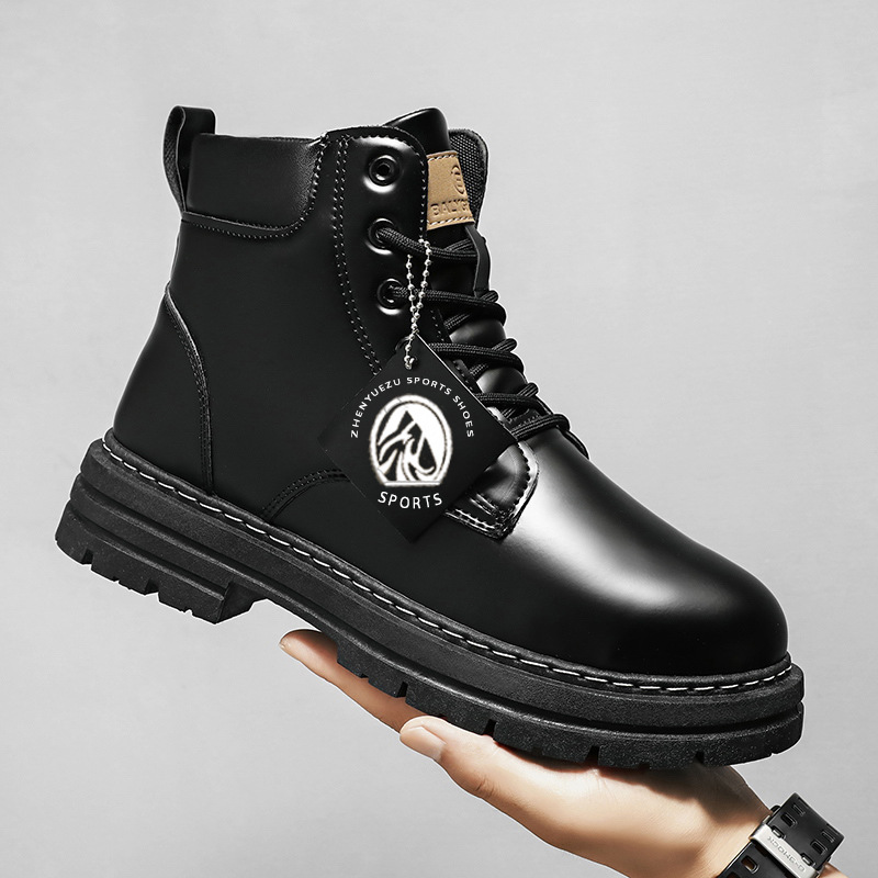 2025 winter new high-top Martin boots warm cargo shoes men's oversized casual explosive hot retro fashion boots tbl