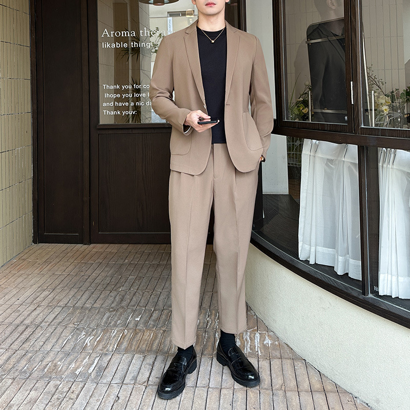 B091 High-end elastic professional suit for men and women, same style, groom dress