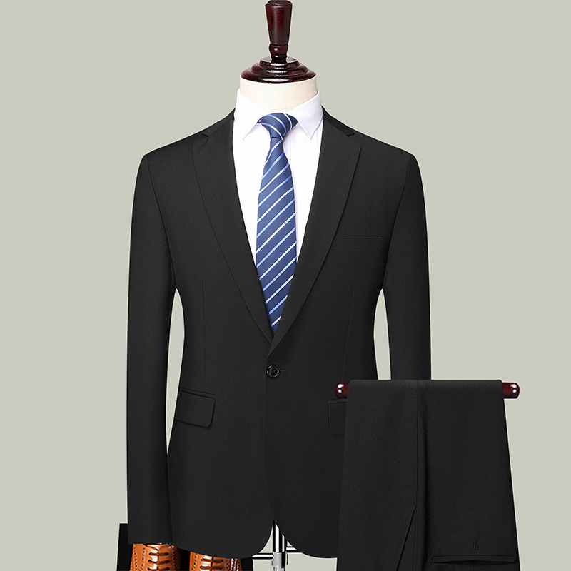 A345 New Korean Striped Suit Wedding Groom Dress Business Suit