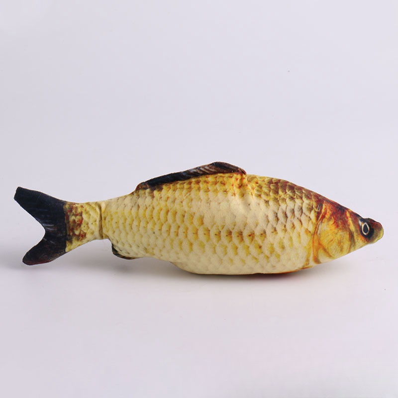 2025 new pet supplies, simulated pet fish toys, crucian carp plush fish, including catnip, AAA high quality, cat teasing toys, wholesale free shipping
