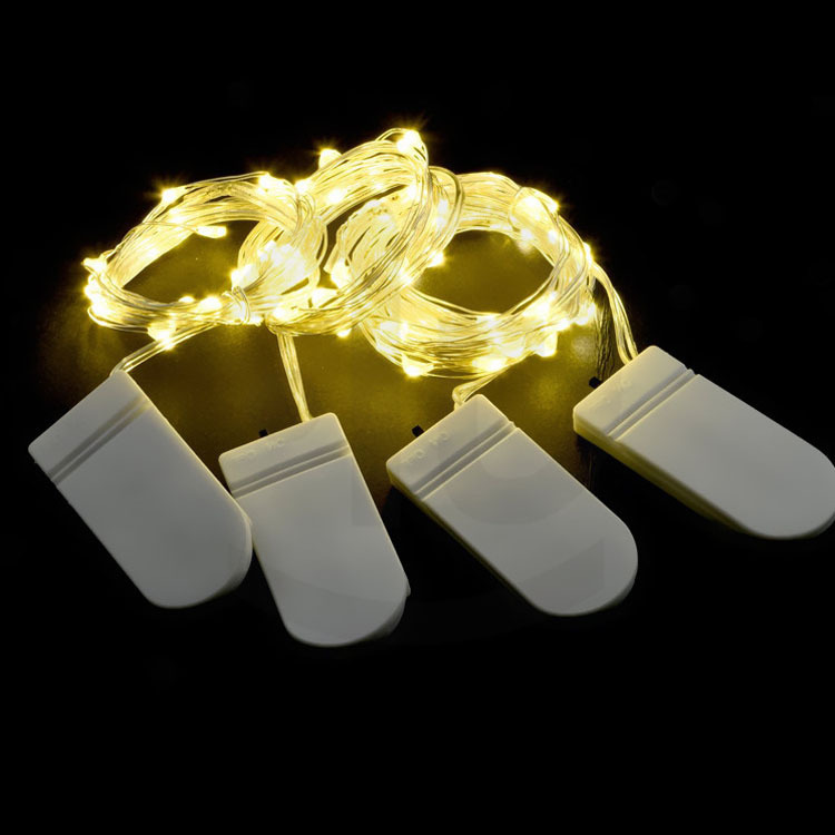 Holiday Season U-Button Copper Wire Light Chain Set Festive Bulb Decorations for Cakes & Flowers