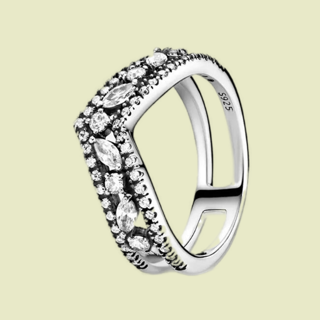 Moissanite for womens crown heart plated sier designer jewelry formal stacked fashion ring wedding engagement zl252