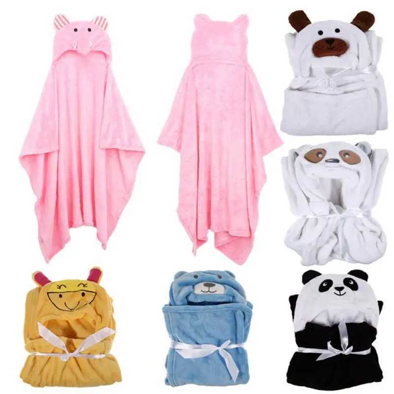 Baby Hooded Towels Newborn Kids Bathrobe Super Soft Bath Towel Blanket Warm Sleeping Swaddle Wrap Infant Boys Girls Towel MatXJ241216