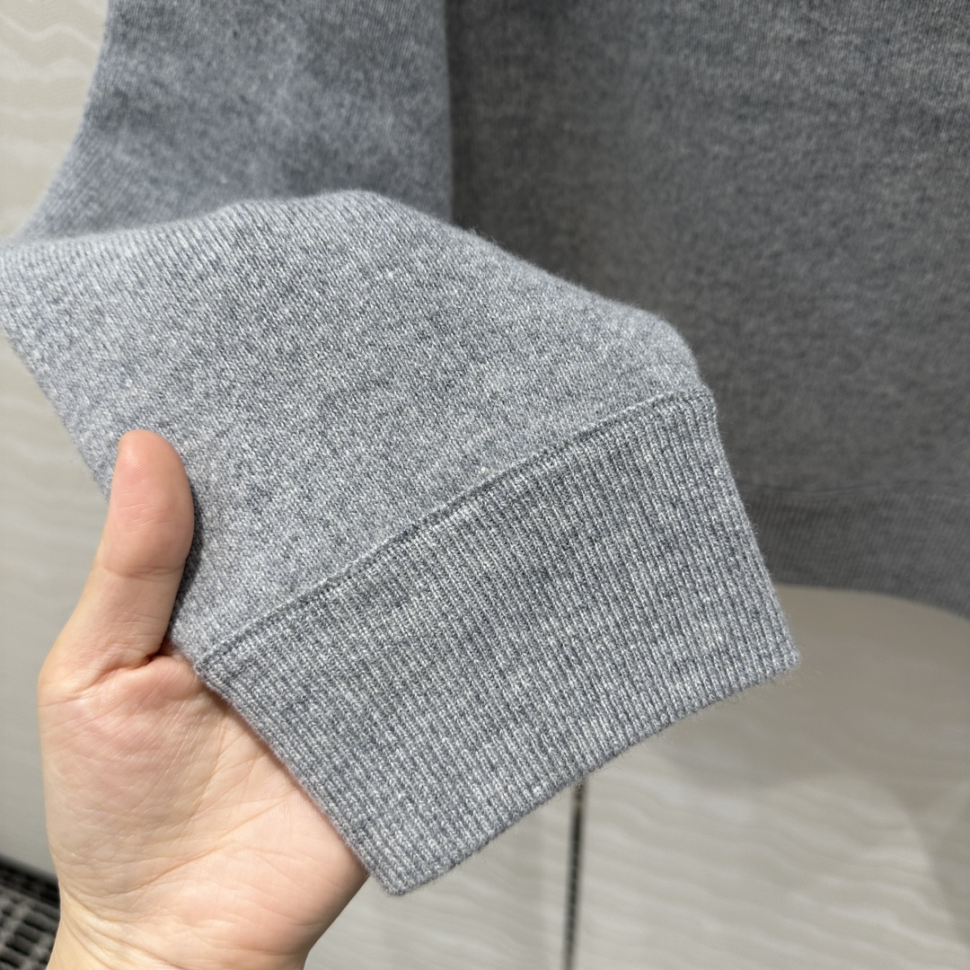 xb9 Lapel Solid Gray Long Sleeve Simple Fashion Women Sweater