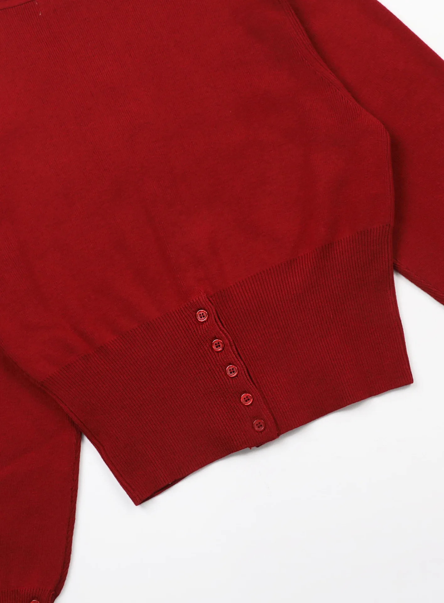 Badblood vintage knitted cardigan womens round neckline automatic coat 241216