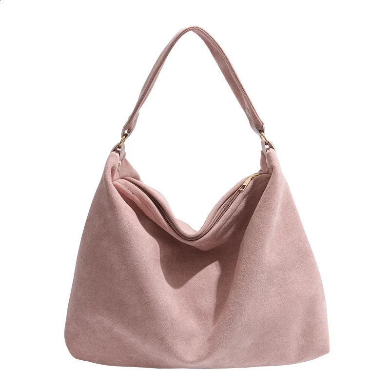 Casual Suede Shoulder Bags Solid Sewing Thread 2025 Youth Bags for Women Zipper Fashion Womens Crossbody Bags 241216