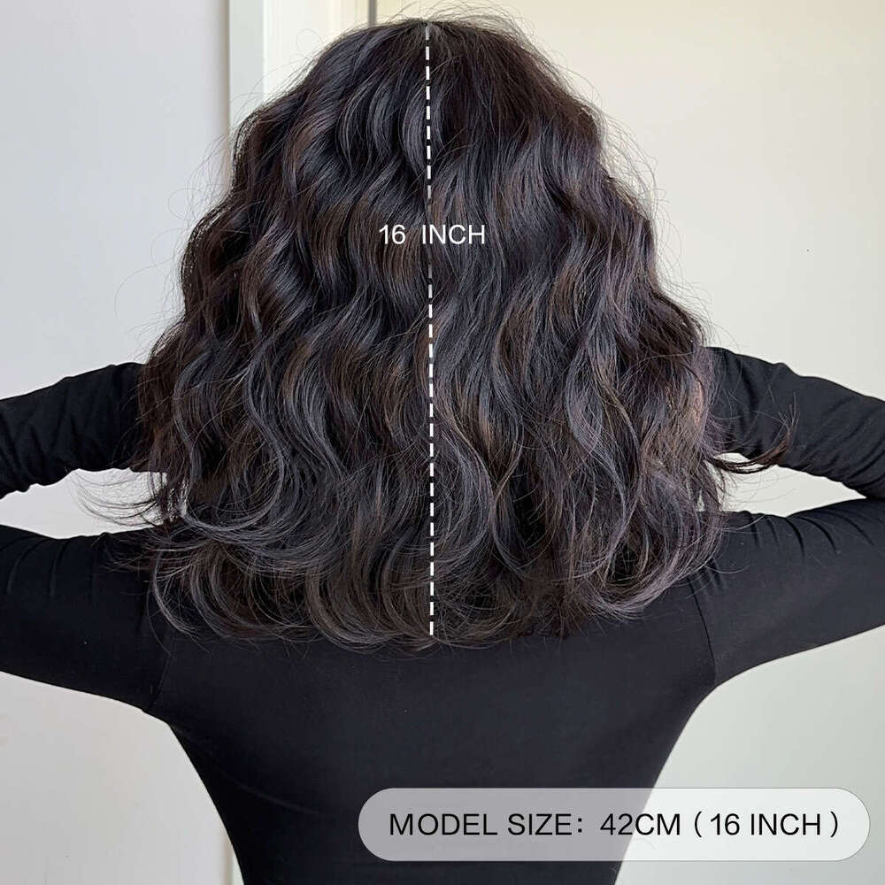 Wig For Women With Medium To Long Curly Short Wavy Split Hair, Anti-Aging Synthetic High-Temperature Silk Wig Cover Kq9 Kq9