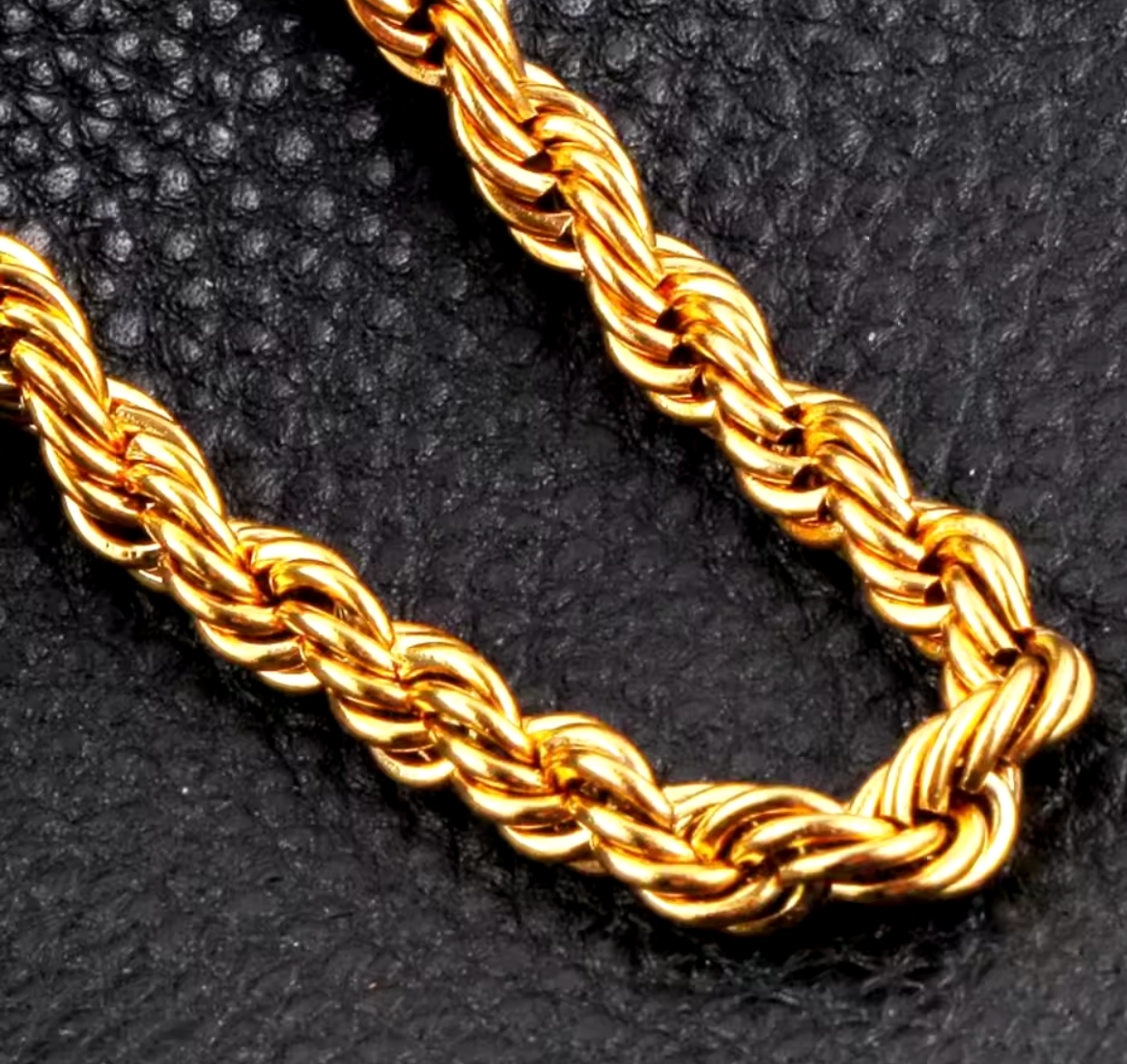 Mens Ropes Long Necklace Stainless Steel Minimalist Twist Rope Chain Hip Hop Jewelry Gold Chains 2 TO 5mm