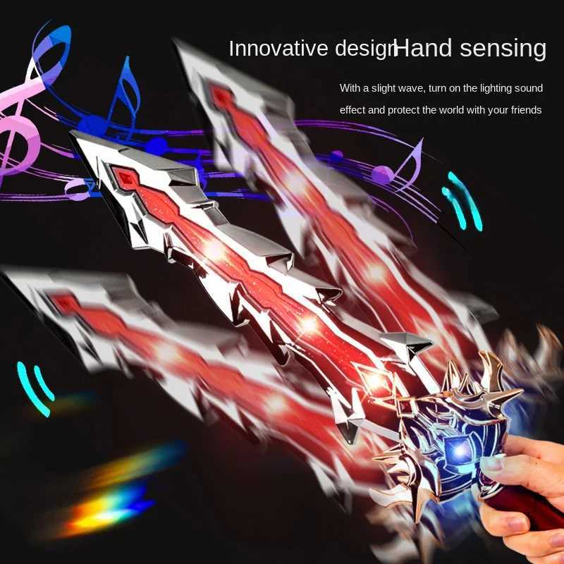 New induction lightsaber boy sword warrior spear god fork half stable toy stable night market light battle httstick X241217