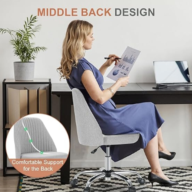 Ergonomic Office Chair with Adjustable Height & Seat - Durable Material for Comfort