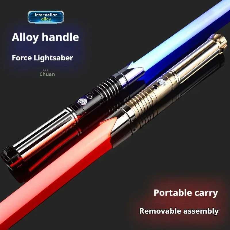 Cool stuff 79cm metal laser sword 16 color free switch 2-in-1 pixel sword colsplash training light stick lightsaber childrens toy X241217