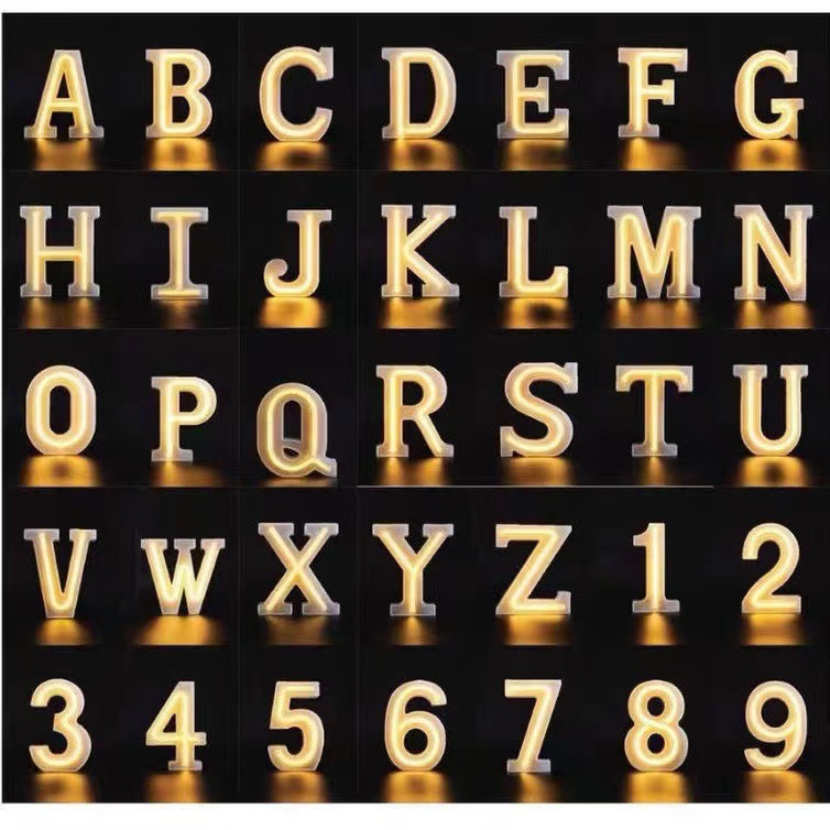 Alphabet LED Nightlight for Unique Celebrations - Customize for Engagement Parties, Weddings, Anniversaries