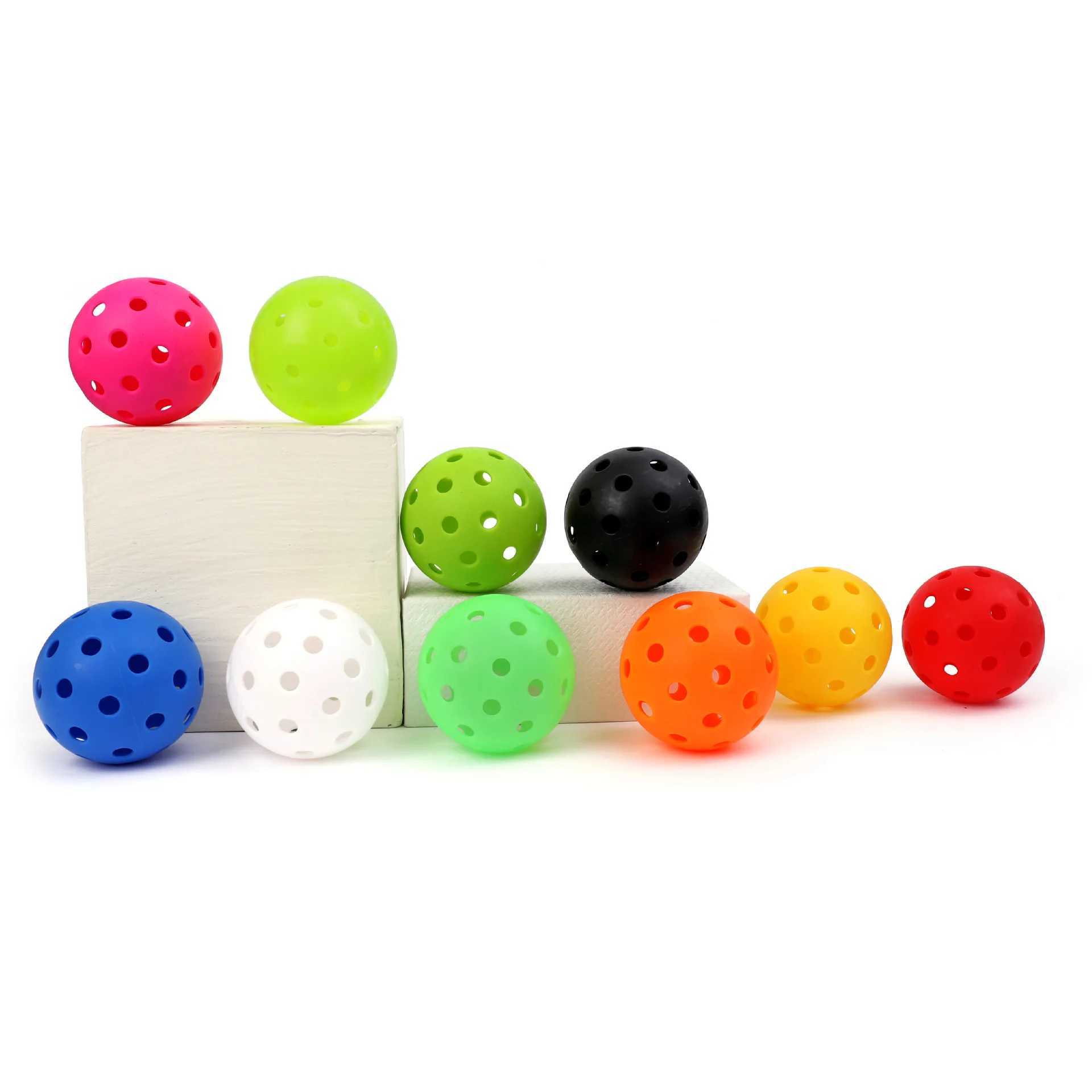 Wholesale 74mm pickleball with 40 holes night light tennis ball for saleW241217
